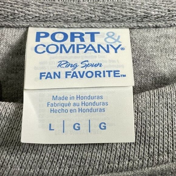 NWT Nebraska Grey Crewneck Sweatshirt by Port & Company, Unisex Large, Huskers - Picture 4 of 6